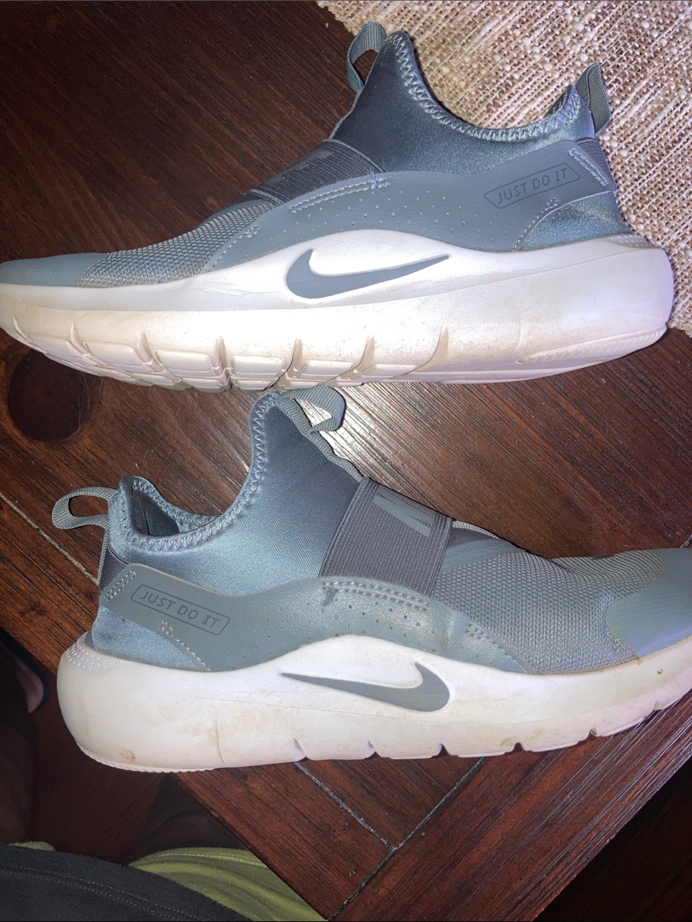 Nike Kids Slip-On Sneakers in Light Blue Gray - Picture 6 of 7